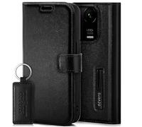 SURAZO Premium Handyhülle für Xiaomi 13 Pro 5G Hülle Leder - Klappbare Echtleder Schutzhülle [Magnet, Kartenfach, RFID Schutz Standfunktion] Klapphülle Wallet Case Cover Lederhülle (Schwarz)