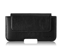 SURAZO Premium 100% Piel auténtica riñonera para Apple iPhone 14 Pro MAX Funda de Piel - Funda Horizontal [Funda de teléfono de Piel Completa] Funda de cinturón Funda de Cuero (Negro)