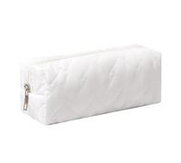 SURBEAV Estuche para lápices, para oficina, universidad, escuela, bolsa de almacenamiento, organizador de maquillaje, bolsa de cosméticos, estuche estético para niñas y niños (blanco puro)