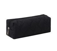 SURBEAV Estuche para lápices, para oficina, universidad, escuela, bolsa de almacenamiento, organizador de maquillaje, bolsa de cosméticos, estuche estético para niñas y niños (negro puro)