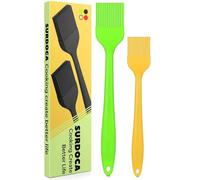 SURDOCA Brocha Cocina, Pincel Silicona Cocina, 10 + 8 Cepillo Silicona Cocina, Anti-Adherente,Resistentes Pincel Reposteria, Esparcir Aceite, Mantequilla, Salsa, Marinados Barbacoa, Hornear