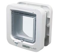 Sure Flap 4-Wege Puerta Unidireccional Gatos Microchip Blanco, Impermeable