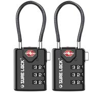 Sure Lock Candados de equipaje de viaje compatibles con TSA, indicador de inspección, diales de fácil lectura, paquete de 2
