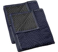 Sure-Max 2 mantas para mudanzas y embalaje, Pro Economy, 80 x 72 pulgadas (peso de 35 libras/dz), almohadillas acolchadas profesionales para muebles, color azul marino y negro