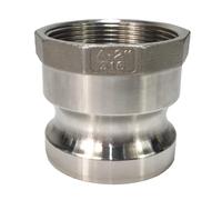 SURE TEC Kamlock Acoplamientos tipo A adaptador con rosca interior (acero inoxidable, 1")