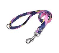 Suredoo Correa para Perros Nylon, Correa de Adiestramiento Ajustable y Resistente para Perros Pequeños, Mediano y Grande, Mascotas,Gatos, 120 x 2.0cm (Púrpura Geometría)