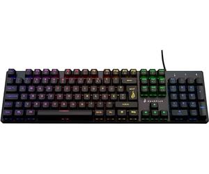 SureFire Kingpin M2 Teclado mecánico para Juegos alemán, Teclado Multimedia para Videojuegos, tamaño Completo, Teclado RGB con iluminación, 100% Teclas Anti-ghosting, disposición Alemana QWERTZ