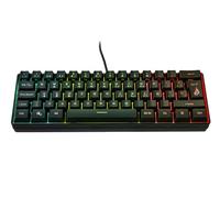 SureFire Kingpin X1 60% Gaming Teclado Español, Teclado Multimedia Gaming Pequeño y Móvil Teclado RGB con Iluminación, 25 Teclas Anti-Ghosting, Disposición Española QWERTY