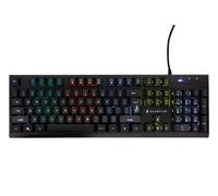 SureFire Kingpin X2 Teclado Gaming Inglés US Gaming Multimedia Keyboard con iluminación, Teclado RGB con Placa Frontal de Aluminio, 25 Teclas Anti-ghosting, diseño Americano QWERTY