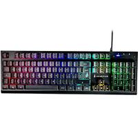 Surefire Kingpin X2 - Teclado para Videojuegos Italiano - Teclado Multimedia para Juegos con iluminación - Teclado RGB con Placa Frontal de Aluminio - 25 Teclas antighosting - Diseño Italiano QWERTY
