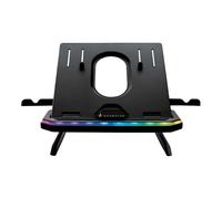 Surefire Portus X1 - Soporte para Ordenador portátil, Altura Regulable con iluminación RGB, Soporte para portátiles de 10, 17,3 Pulgadas, Tablet elevadora con ventilación para Escritorio