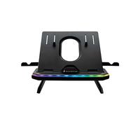 Surefire Portus X1 - Soporte para Ordenador portátil, Altura Regulable con iluminación RGB, Soporte para portátiles de 10, 17,3 Pulgadas, Tablet elevadora con ventilación para Escritorio