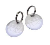 2 placas de identificación RFID Sure Petcare, compatibles con las gateras y puertas de mascotas SureFlap con lector de microchip, comederos SureFeed y SureFeed Connect y Felaqua Connect.
