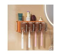 SUREK Juego de Soporte para cepillos de Dientes Simple montado en la Pared, Estante de plástico para Taza de Lavado, Estante de Almacenamiento para el baño, Gran Capacidad