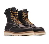 SUREWAY Botas de trabajo de cuña de 8 pulgadas para hombre, puntera suave, cuero de grano completo de alta calidad, GoodyearWelt, botas de trabajo de seguridad, plantilla cómoda, resistente al aceite