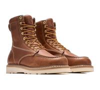 SUREWAY Botas de trabajo de cuña de 8 pulgadas para hombre, puntera suave, cuero de grano completo de alta calidad, GoodyearWelt, botas de trabajo de seguridad, plantilla cómoda, resistente al aceite