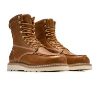 SUREWAY Botas de trabajo de cuña de 8 pulgadas para hombre, puntera suave, cuero de grano completo de alta calidad, GoodyearWelt, botas de trabajo de seguridad, plantilla cómoda, resistente al aceite