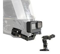 Surewo - Soporte de brazo giratorio para casco y soportes adhesivos - 2 piezas curvadas y 2 soportes planos con 10 almohadillas adhesivas para GoPro Hero 6, 5, negro, 4, Session, 3, +, SJ6000, YI