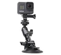 SUREWO - Soporte de Ventosa multiángulo Compatible con GoPro Hero 7, Color Negro/Plateado/Blanco, Hero 6/5, Negro, Hero Session y la mayoría de Las cámaras de acción