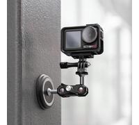 SUREWO Soporte magnético para cámara Go Pro, fuerte soporte magnético con brazo mágico de rotación de 360° compatible con Go Pro Hero 13 12 11 10 9 8 7 negro, DJI Osmo Action 5 Pro/4/3 y más