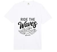 Surf Beach Graphic Surfer Gift Coastal Surfing Lover Comfort Colors Adult Heavyweight T-Shirt