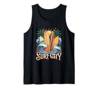 Surf City Huntington Beach Orange County Diseño Camiseta sin Mangas