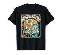 Surf contra La Guerra para La Paz Libertad Amor Camiseta