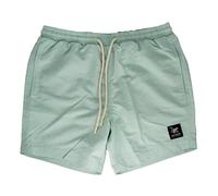 Surf Monkey Bañador Hombre Quick-Dry - Volley Short de Natación (FR/ES, Letras, S, Regular, Regular, Aqua)