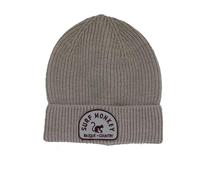 Surf Monkey Gorro con Dobladillo para Hombre/Mujer Talla única - 100% Lana Merino (FR/ES, Letras, Talla única, Beige)