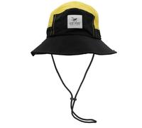 Surf Monkey Gorro de Pescador Boonie, Impermeable, Talla Única, Hombre/Mujer (FR/ES, Letras, Talla única, Negro/Amarillo)
