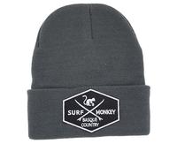 Surf Monkey Gorro de Punto - Beanie Hombre/Mujer Reciclado - Talla única - Gorro Invierno/Otoño (Gris)