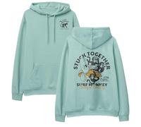 Surf Monkey Hoodie Sudadera Ecológica con Capucha para Hombre/Mujer Banana - Algodón Orgánico Gots (XL, Hielo)