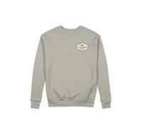 Surf Monkey Sudadera con Cuello Redondo Parches (FR/ES, Letras, S, Regular, Regular, Mountain Dust)