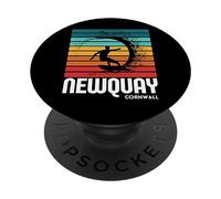 Surf Newquay Cornwall Playa Vintage Retro Surf PopSockets PopGrip Adhesivo