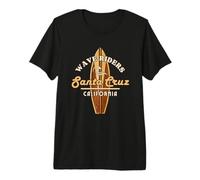Surf Santa Cruz California Surfing Vacaciones Diseño Camiseta Premium