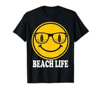 Surf Smile Gafas de Sol Reflejo Tabla de Surf Playa Vida Océano Camiseta