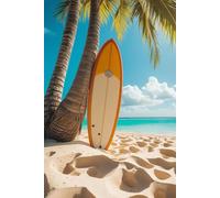 Surf Spirit: Carnet ligné 120 pages - Surf, plage, cocotiers et ambiance tropicale pour écrire ses voyages et vacances au soleil