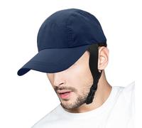 Surf Sun Hat - UPF50 Plus UV Protection Cap for Outdoor Water Sports | Wide Brim Hat with Chin Strap, Quick Dry Fabric for Boating Fishing Hiking Riding Beach Surf Activities, azul oscuro