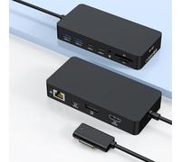 Surface Dock Triple Displays 4K HDMI+DP+Thunderbolt 4, estación de acoplamiento Surface Pro 12 en 1 con adaptador de corriente de 120 W para Surface Pro 11/10/9/8/X/7/6/5/4/3, Surface Book Go