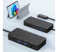 Surface Docking Station 11 en 1 Surface Dock 2 4K @60Hz HDMI, estación de acoplamiento Surface Pro para Microsoft Surface Pro 12/11/10/9/8/X/7/6/5/4/3, Surface Laptop/Go/Surface Book para