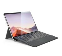 Surface Pro 7 Teclado magnético ultra delgado portátil inalámbrico para Microsoft Surface Pro 7 Plus 7/6/5/4/3, teclado Bluetooth retroiluminado de 7 colores con trackpad, batería recargable, gris