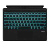 Surface Pro 7 Teclado para Microsoft Surface Pro 7+/7/6/5/4/3, cubierta tipo Bluetooth con retroiluminación de 7 colores, panel táctil, soporte para lápices, batería recargable