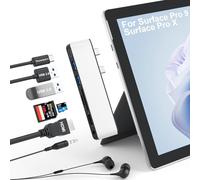Surface Pro 9 Hub Docking Station, 7 in 1 Triple Display Surface Pro 9 Zubehör mit 4K HDMI +8K Video Display USB-C Thunerbolt 4 (40G Data+100W Charge), 3.5mm Audio für Surface Pro 9/Pro X