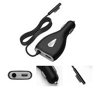 Surface Pro Surface - Cargador de coche para ordenador portátil Microsoft Surface Pro (2017) Surface Book, Pro 3 Pro 4 con puertos USB 5 V 2.1 A, carga rápida para tableta o smartphone (70 W)