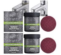 Surface Restoration Polish, Polishing Compound for Furniture, Multi-surface Scratch Remover Polishing Compound Kit with Synthetic Buffing Pad, Heavy Duty Abrasive Paste for Wood (2 SET)