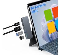 Surface Thunderbolt 4 Dock Tres Pantallas con HDMI 4K, Thunderbolt 4(Video 8K + Datos 40Gbps + PD 100W) 40Gbps MS Surface USB Dock 4K HDMI Adaptador Accesorios para Surface Pro 9/8/X