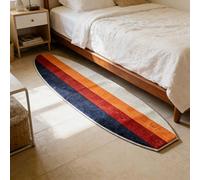 Surfboard-Shaped Fun Bedroom Mat Rug (Colorful, 50*160cm/19.6*62.9in)