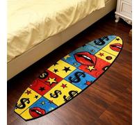 Surfboard-Shaped Fun Bedroom Mat Rug (Mouth, 100*320cm/39.3*126in)