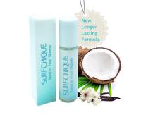 Surfchique Tropical Beach Perfume Oil Roll en fragancia para mujeres con notas de vainilla de coco y toque de mango y papaya - arena en tus sbanas