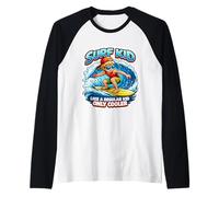Surfea como un niño Normal, Solo un Surfista más Guay y Divertido Camiseta Manga Raglan